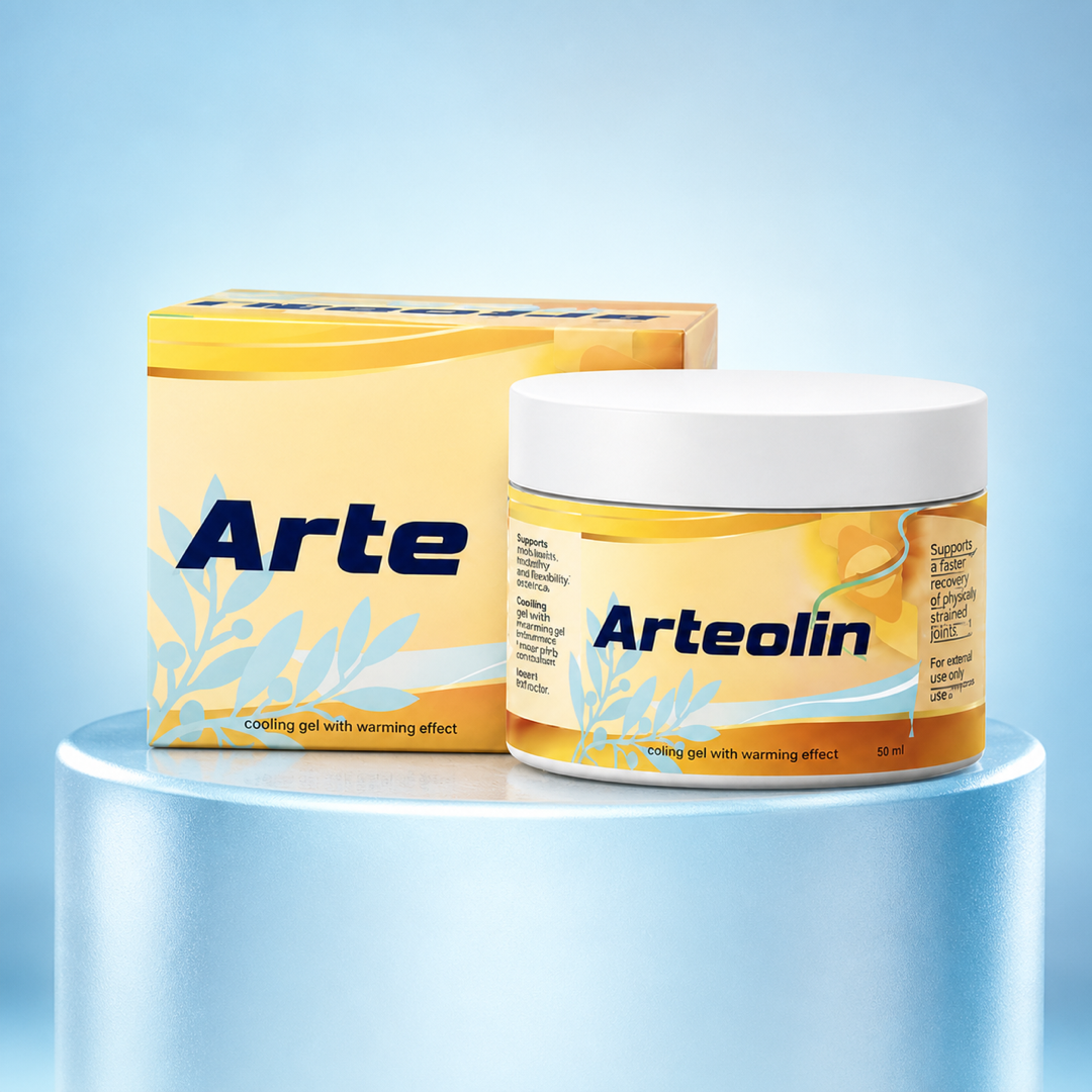 Kelímek a krabička Arteolin 50 ml na ledově namrzlém sloupu